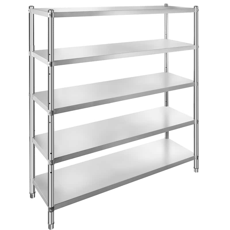 Heavy Duty Stainless Steel Adjustable Shelf Storage Unit Ideal for Kitchen Office or Garage