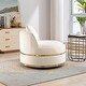 preview thumbnail 63 of 62, 360 Degree Swivel Accent Chair Velvet Modern Upholstered Barrel Chair Over-Sized Soft Chair with Seat Cushion