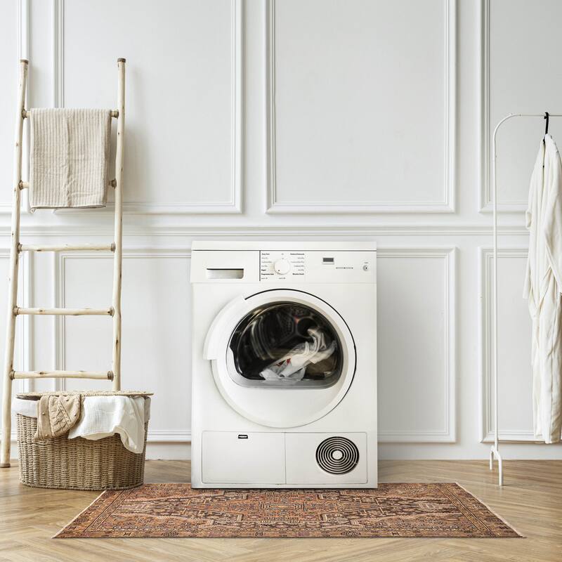 ECARPETGALLERY Hand-knotted Antalya Vintage Brown Wool Rug - 4'0 x 5'11