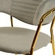 preview thumbnail 61 of 61, Set of 2 Bella Modern Leather or Velvet Upholstered Dining Chair with Gold Stainless Steel Legs for Home Office Kitchen