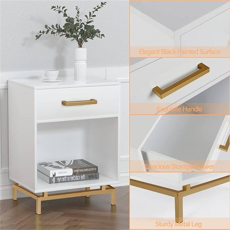 Wood Nightstand 25in H