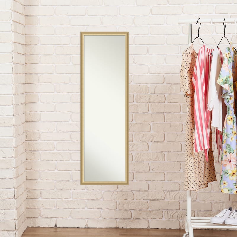 Florence Non-Beveled Framed Full-Length On the Door Mirror - Glass Size 14x48