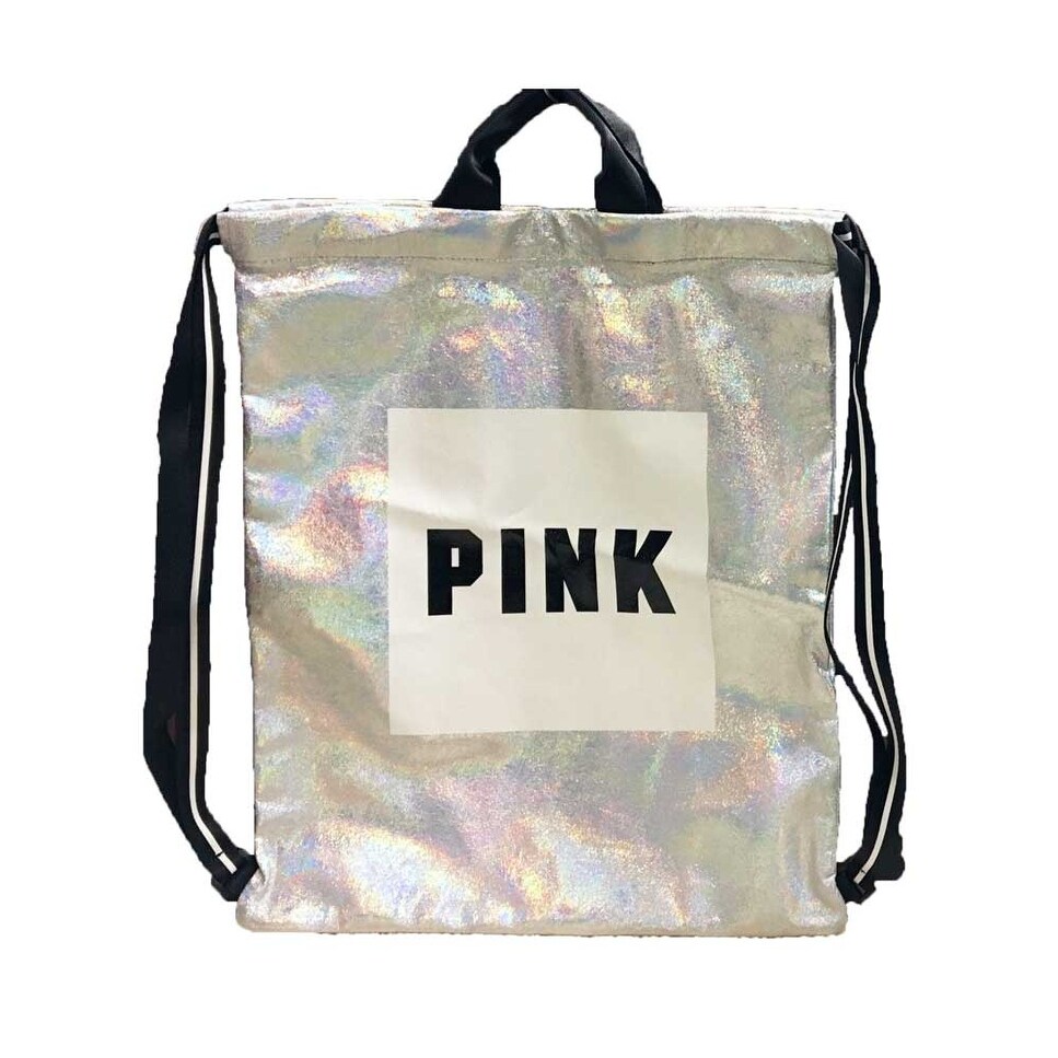victoria secret pink iridescent backpack