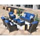 Option Navy Blue-Brown Wicker