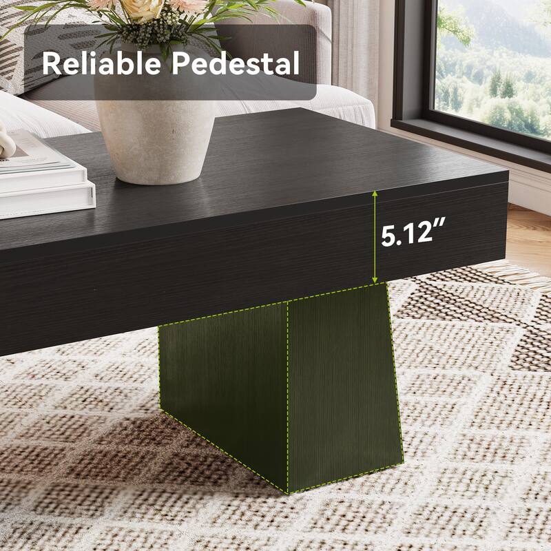 47 Inches Rustic Wooden Rectangular Accent Center Tables