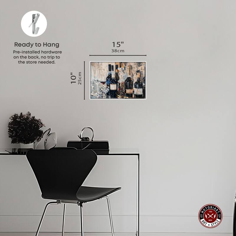 Notoriart Bar Table Classics Framed Bar Cart Art For Men
