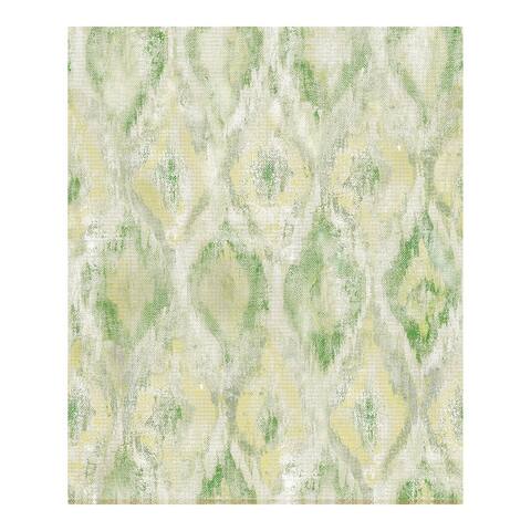 Gilboa Green Ikat Wallpaper - 21 x 396 x 0.025