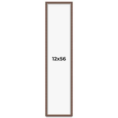 12x56 Shadow Box Frame Brown | 1.125 inches Deep Real Wood Rustic