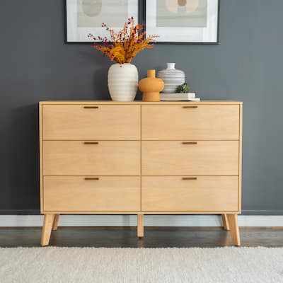 Carter Wooden Mid-Century 6-Drawer Dresser
