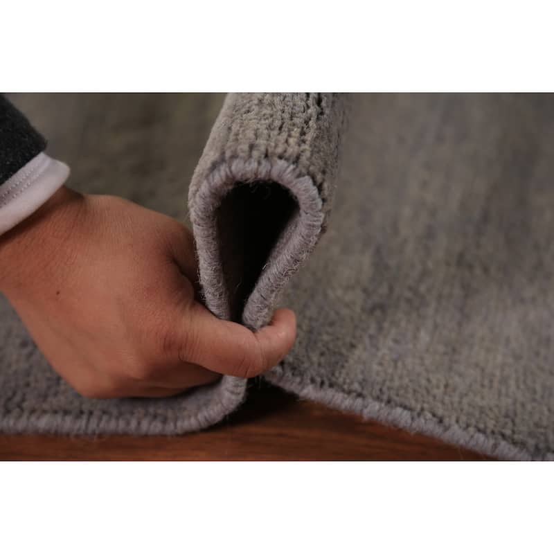 Gray Modern Gabbeh Oriental Area Rug Handmade Bedroom Wool Carpet - 4'11" x 6'5"