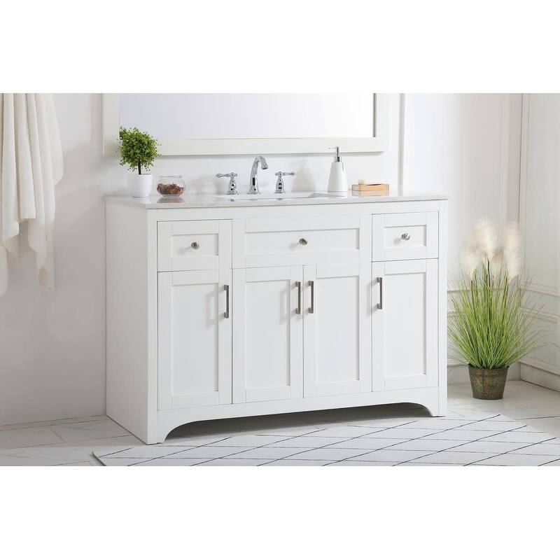 Elegant Lighting VF17048 Moore 48" Free Standing Single Basin Vanity