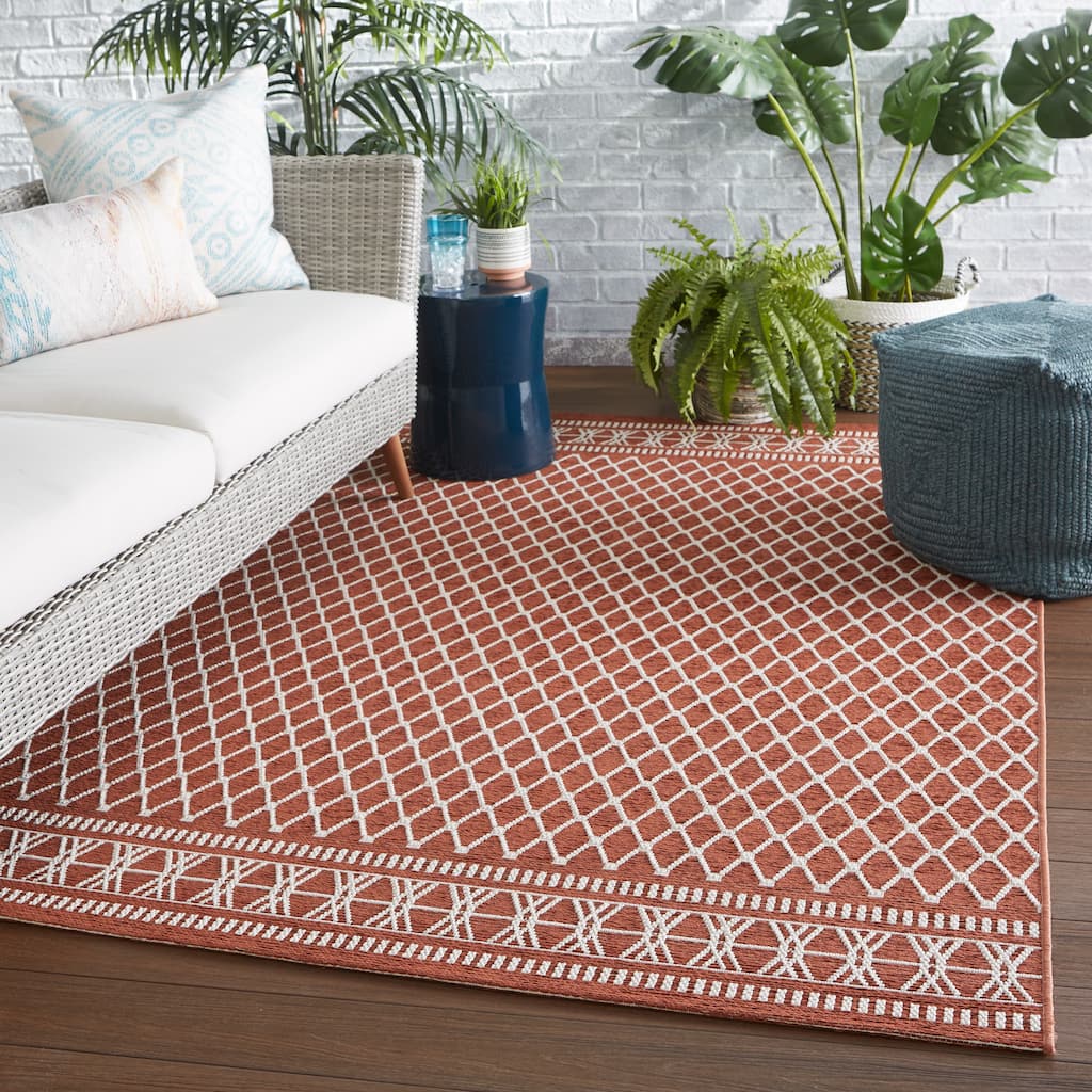 Catriona Indoor/ Outdoor Trellis Area Rug
