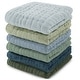 preview thumbnail 81 of 134, Baby Washcloths Muslin Cotton, Large 10"x10" by Comfy Cubs Pack of 6 - Multi Boy