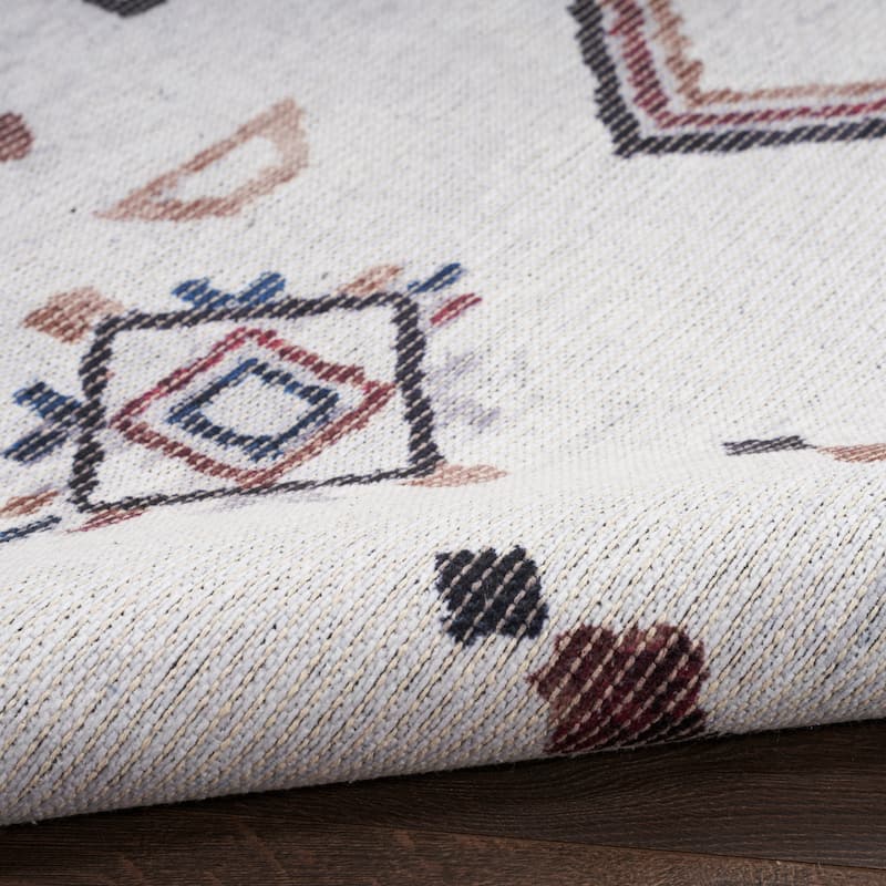 New Concept Washables Machine Washable Series 1 Indoor only Diamond Area Rug
