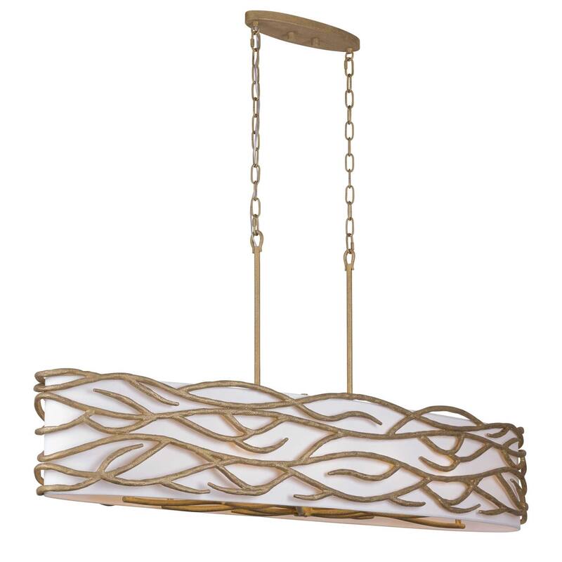 Minka Lavery 3717 Branch Reality 10 Light 60" Wide Linear Chandelier - Textured Ashen Gold