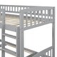 preview thumbnail 6 of 11, Grey Kids Bed Bunk Bed with Slide and Ladder, Twin Over Twin size
