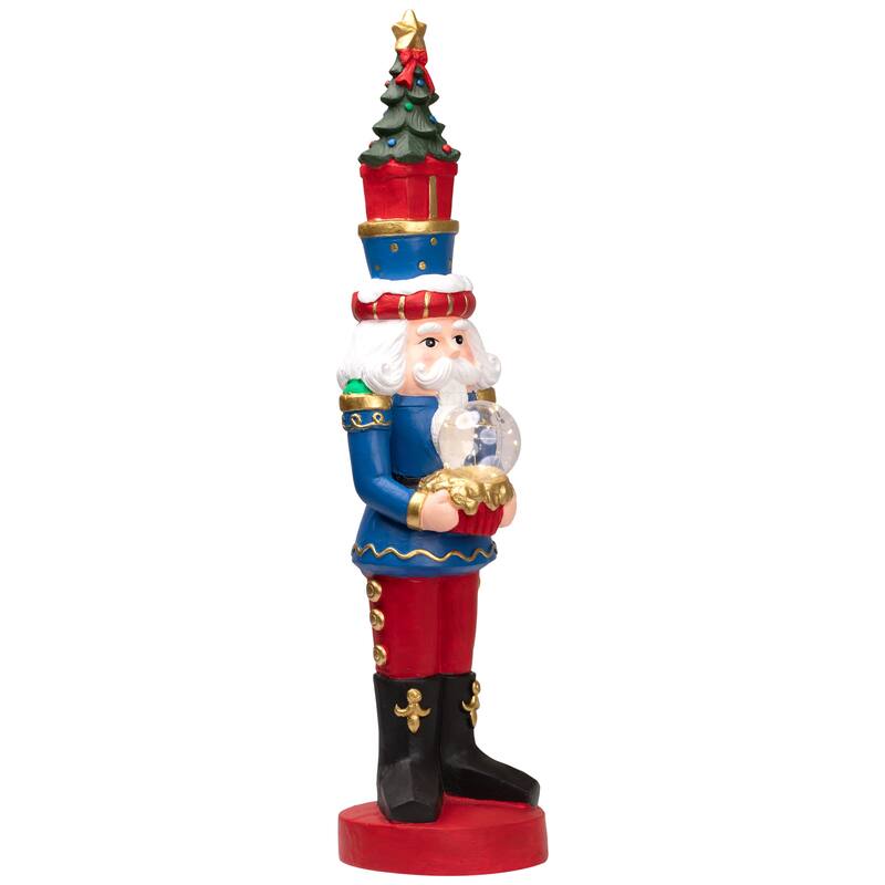 LED Lighted Nutcracker Soldier with Christmas Tree - 32"