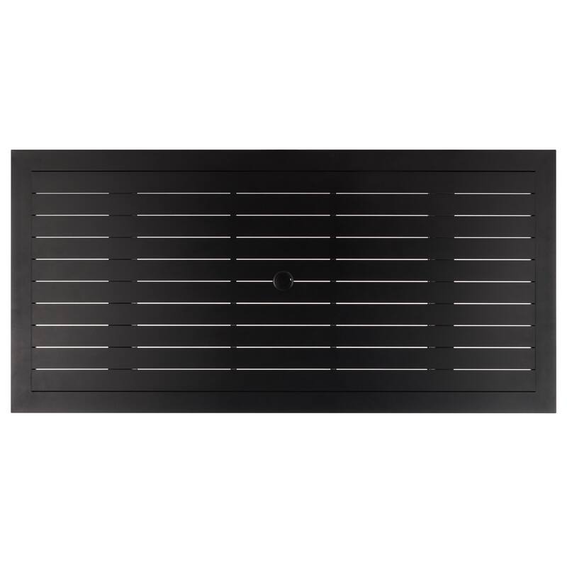 SAFAVIEH Outdoor Living Fash Aluminum Sled Leg Dining Table - 71"W x 34"D x 29"H