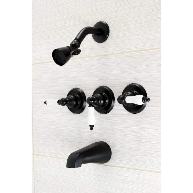 Kingston Brass Tub and Shower Trim with Single Function Shower Head