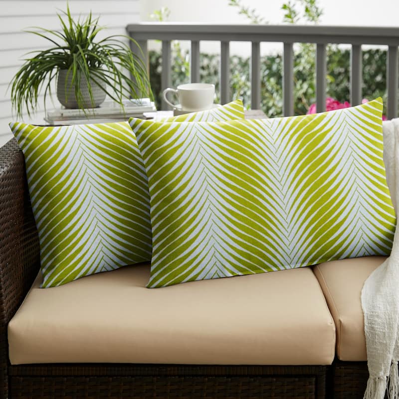 Sunbrella Clock Out Printed Indoor/Outdoor Knife Edge Pillow (Set of 2)