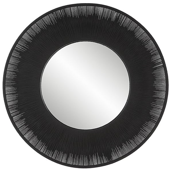 slide 2 of 7, Uttermost Sailor's Knot Black Round Mirror - 51.25"W x 51.25"H x 2.5"D