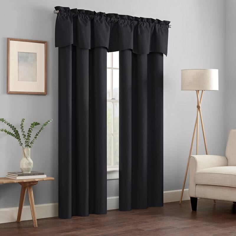 Eclipse Kendall Solid Scalloped Valance
