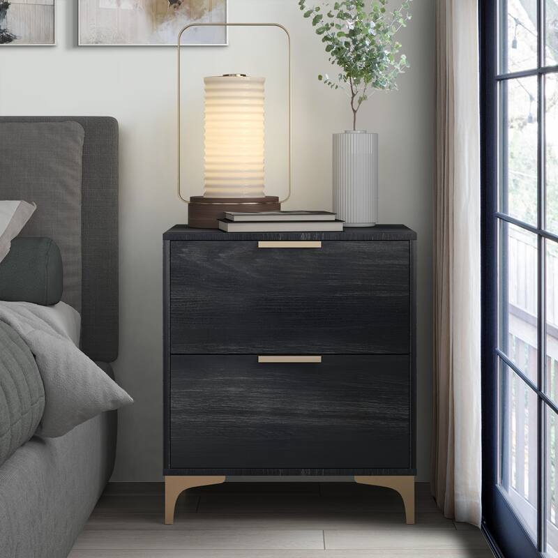 CraftPorch 3 Piece Bedroom Nightstands Set Diamond Button Tufted Bed