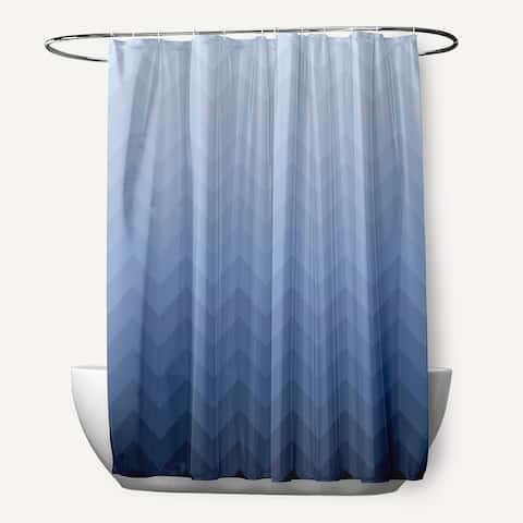Faded Chevron Pattern Shower Curtain