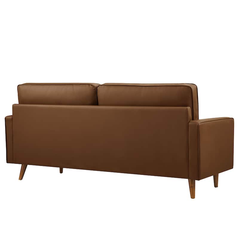 Valour Upholstered Faux Leather Sofa