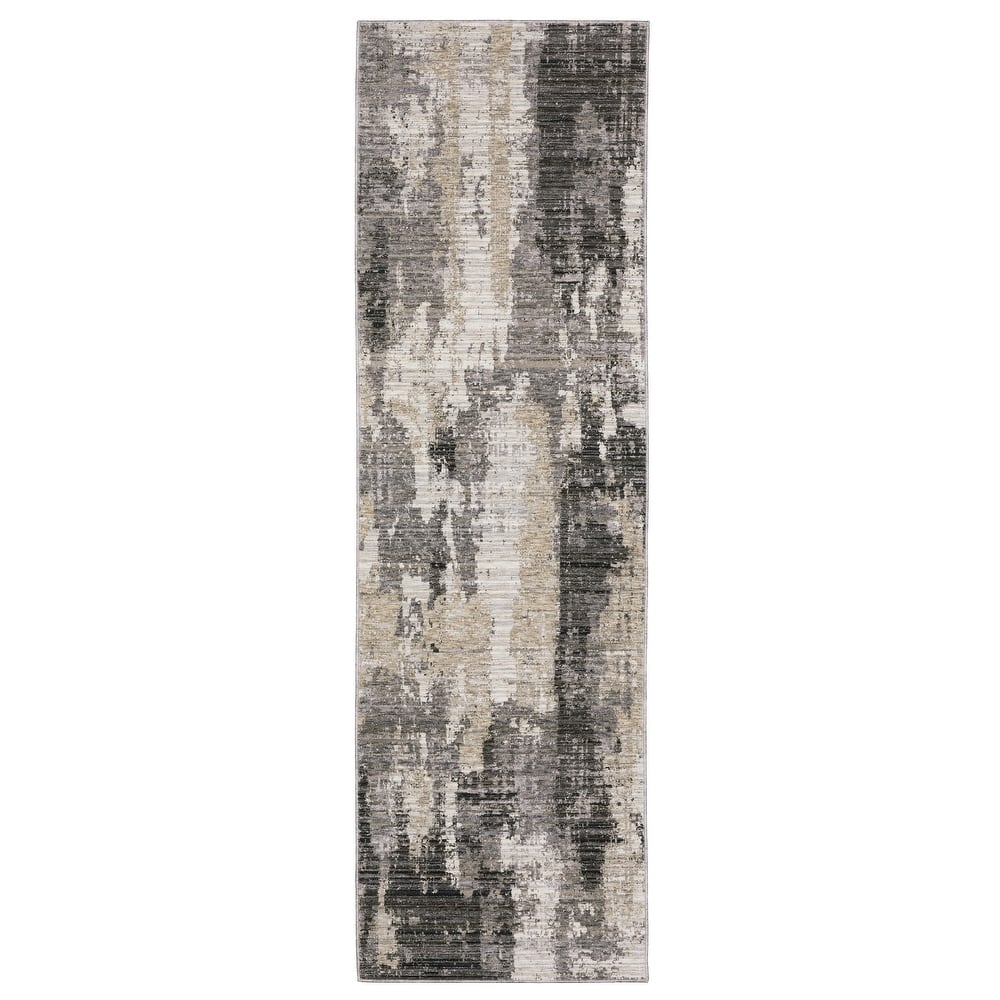 Style Haven Nelson Abstract Etchings Grey/ Beige Indoor Area Rug
