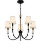 preview thumbnail 3 of 4, Bayside 5-Light Matte Black Chandelier