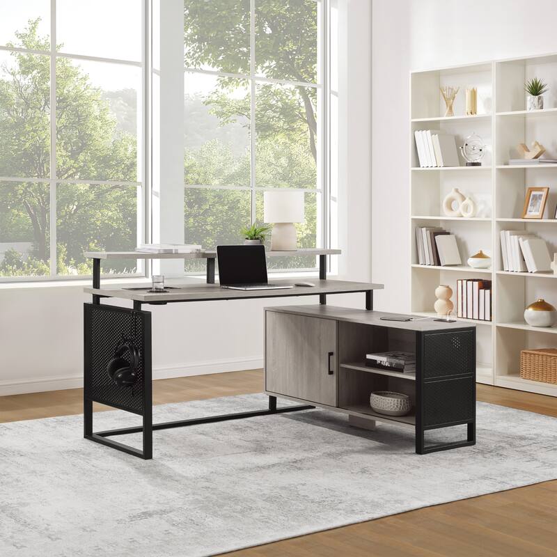 ACE L-Desk with Hutch Shelf