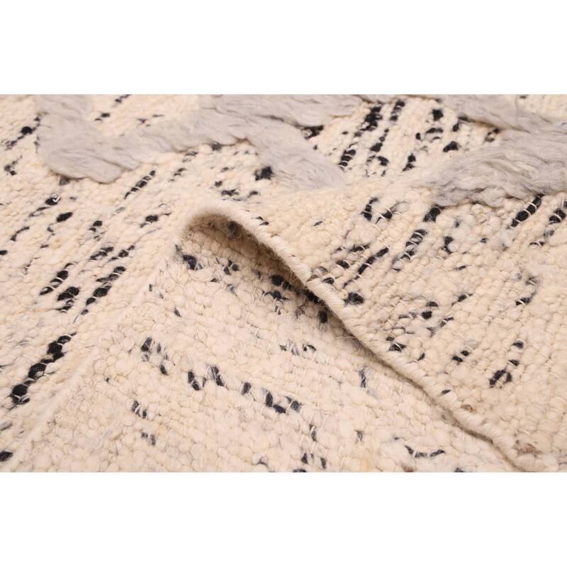 ECARPETGALLERY Hand-knotted Looma Cream Wool Rug - 8'3 x 9'11