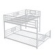 preview thumbnail 9 of 26, Modern L-shaped Metal Twin & Full Size Bunk Beds