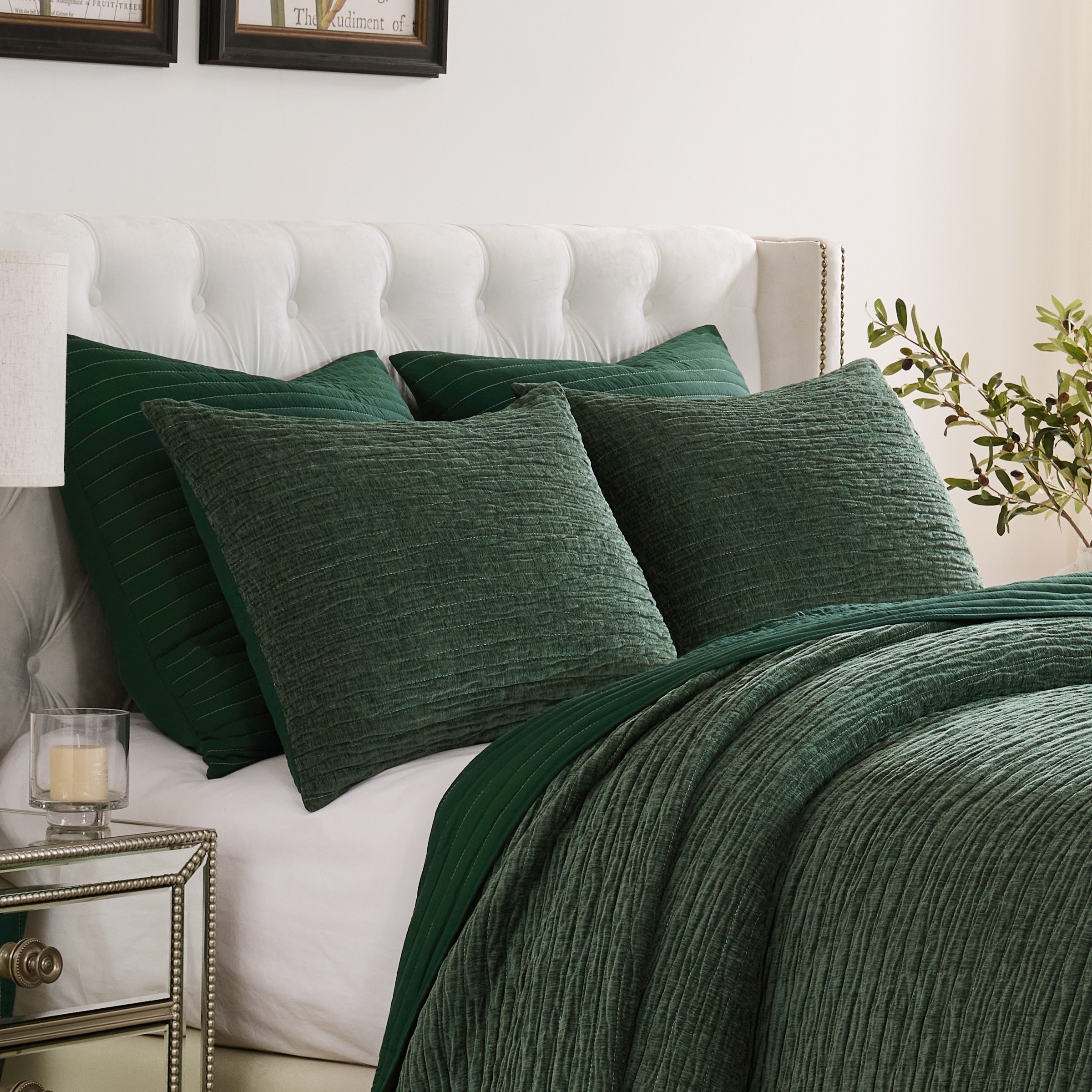 Greenland Home Fashions Velvet Crush Textured Chenille Pillow Sham