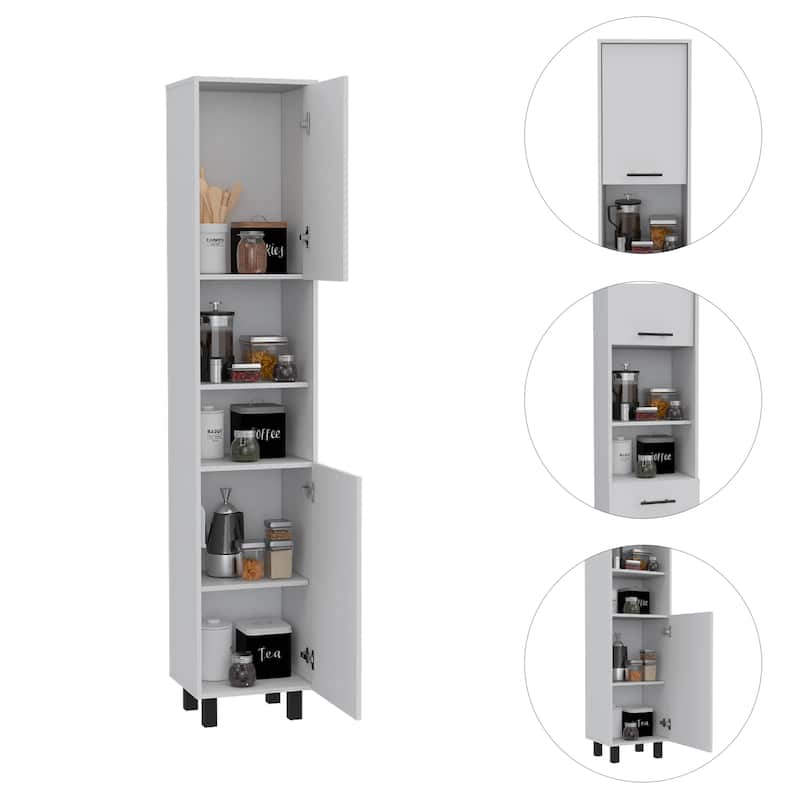 FM Furniture Nashville 2 Piece Kitchen Set, Brooklyn Kitchen Island and Sheffield Pantry Cabinet