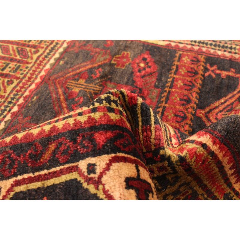 ECARPETGALLERY Hand-knotted Teimani Dark Grey Wool Rug - 2'11 x 4'4