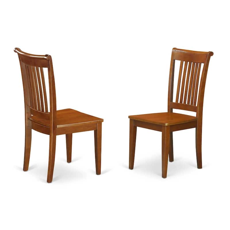 Dining Room Table Set 9 Piece - Kitchen Table with Chairs, 54x54 Inch, Saddle Brown