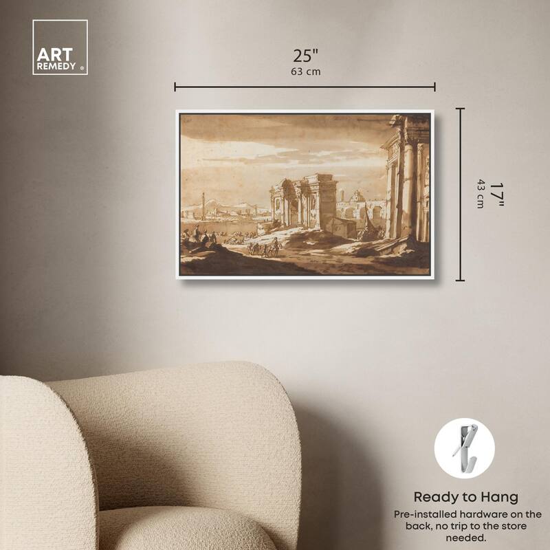 Capriccio View of Roman Ruins Canvas by Art Remedy