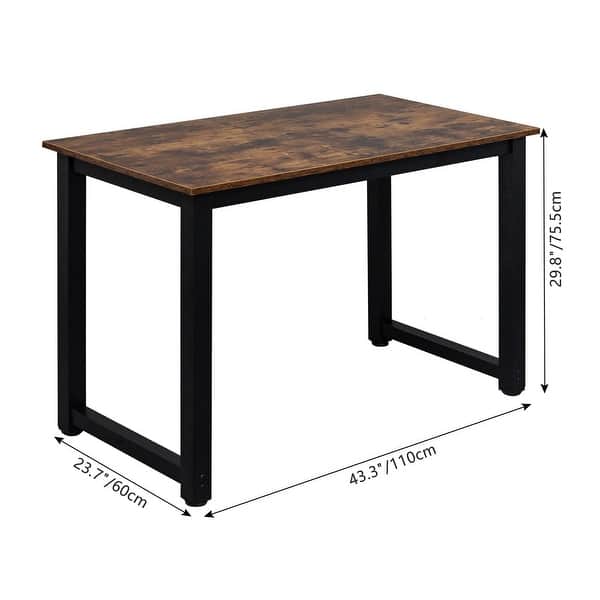Ylwspeed20 Wood Computer Desk – Modern Home Office Study Table, 3 Sizes, Steel Legs
