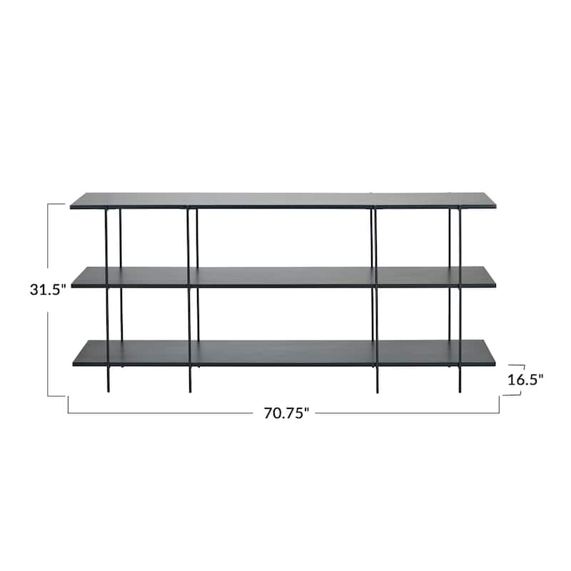 Wood and Metal 3-Tier Shelf