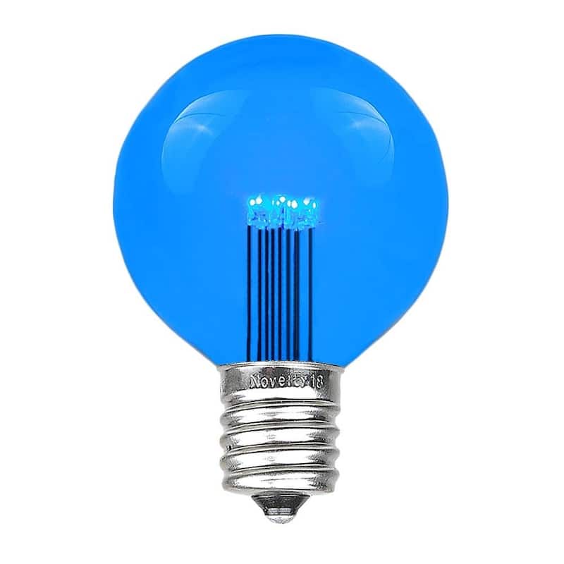 25 Pack LED G50 Outdoor Patio Globe Replacement Bulbs, Warm White, E17/C9 Base - Small