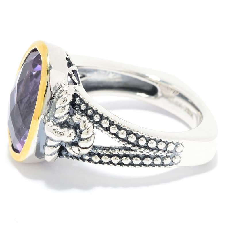 925 Sterling Silver Pink Amethyst Ring