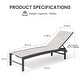 preview thumbnail 41 of 73, Outdoor All-Weather Patio Chaise Lounge Chairs Sun Lounger with Adjustable Backrest