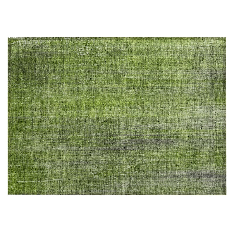 Machine Washable Indoor/ Outdoor Ombre Solid Chantille Rug