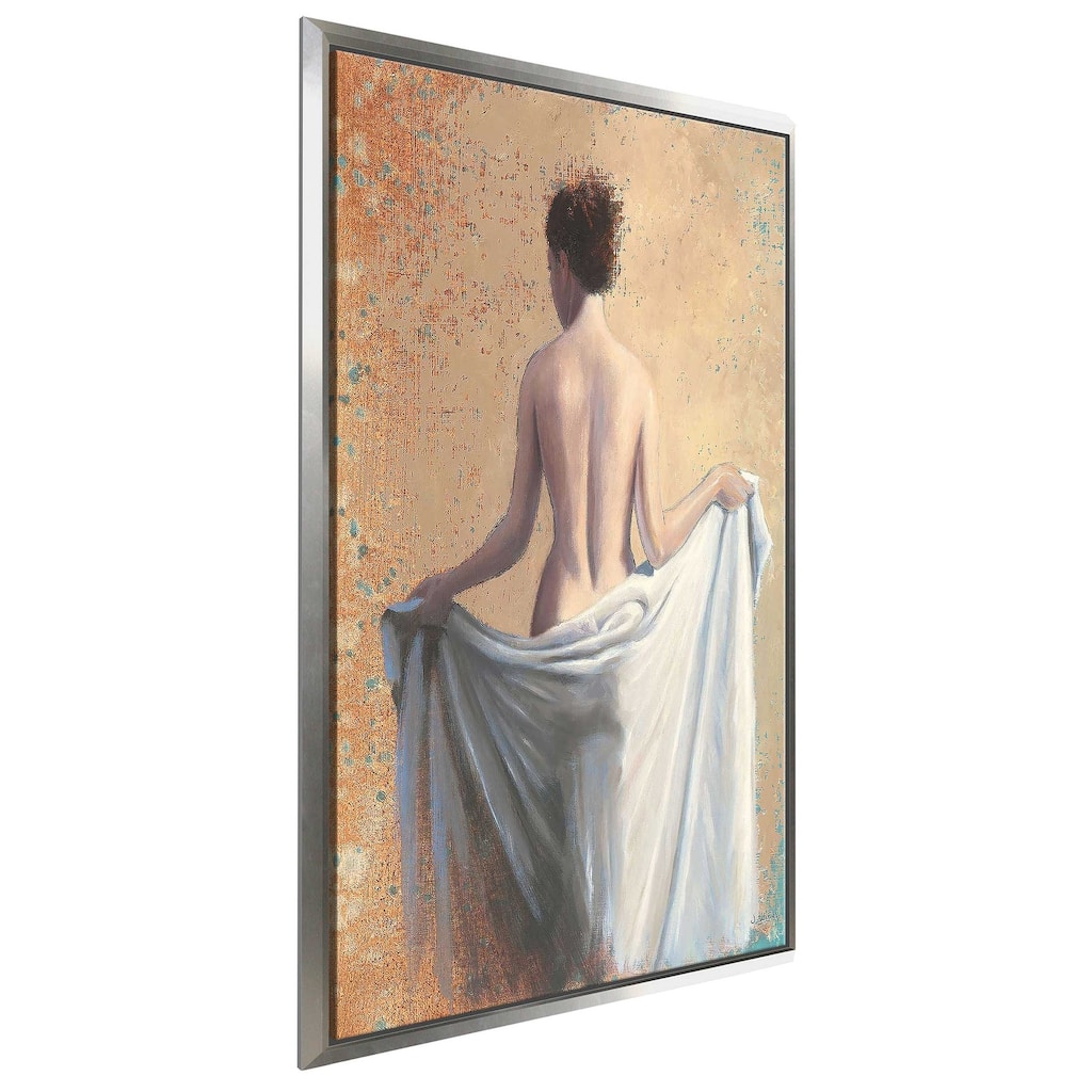 "After the Bath Coral" Print on Floating Canvas
