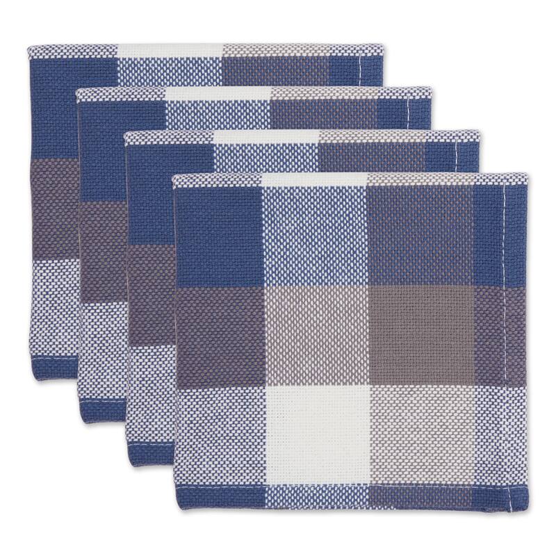 DII Tri Color Check Dishcloth (Set of 4)