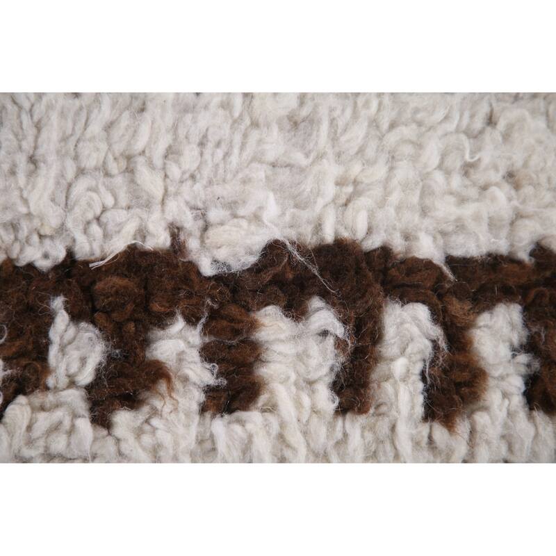 Geometric Anatolian Turkish Runner Rug Handmade Hallway Wool Carpet - 3'4"x 11'3"