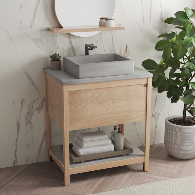 Nipomo NativeStone Undermount/ Vessel Bathroom Sink - 19.5" x 15" x 4.5"