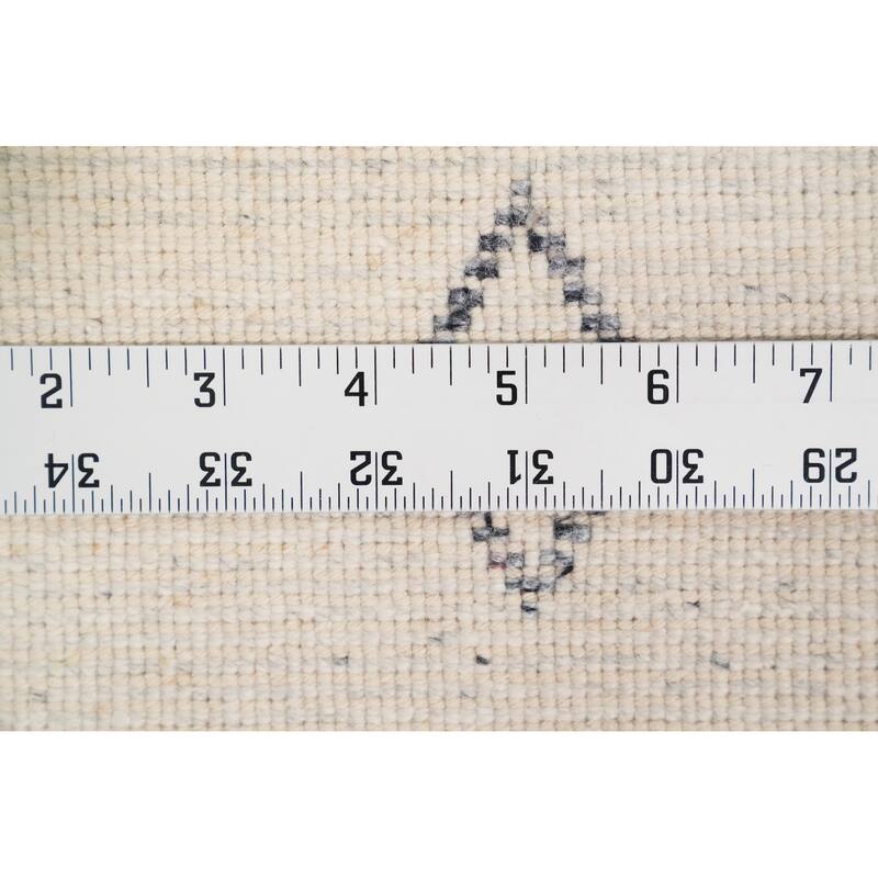 Hand Knotted Oriental 100% Wool Carpet Tribal South-western Beige & Ivories Gabbeh Area Rug - 7' 7'' X 5' 3''